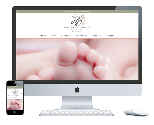 northwest indiana website design Hoosier Doula Network Professionally trained, enthusiastic support specialists custom cms theme